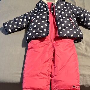 Carter's Bright Pink Kids Overalls & Coat 18M